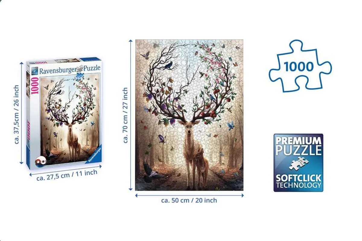 Ravensburger Fantasydeer Legpuzzel 1000 Stuks - Multicolor