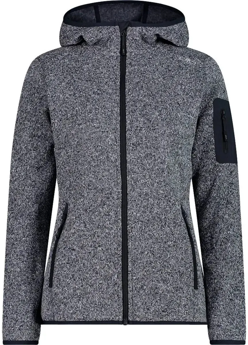 Cmp 3h19826 Fleece Met Kap Grijs L Vrouw