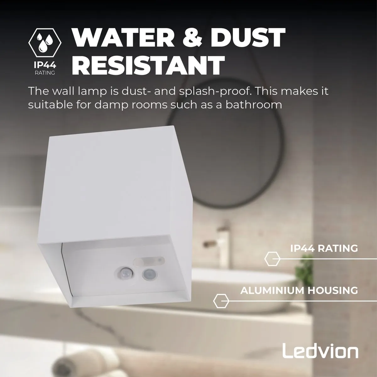 Ledvion USB Oplaadbare Wandlamp met Sensor 4400mAh - Warm Wit