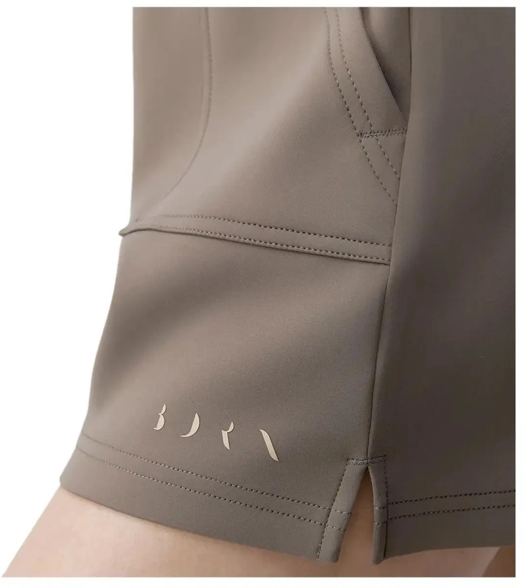 Born Living Yoga Lionel Korte Broek - S Taupe - afbeelding 3 van 4