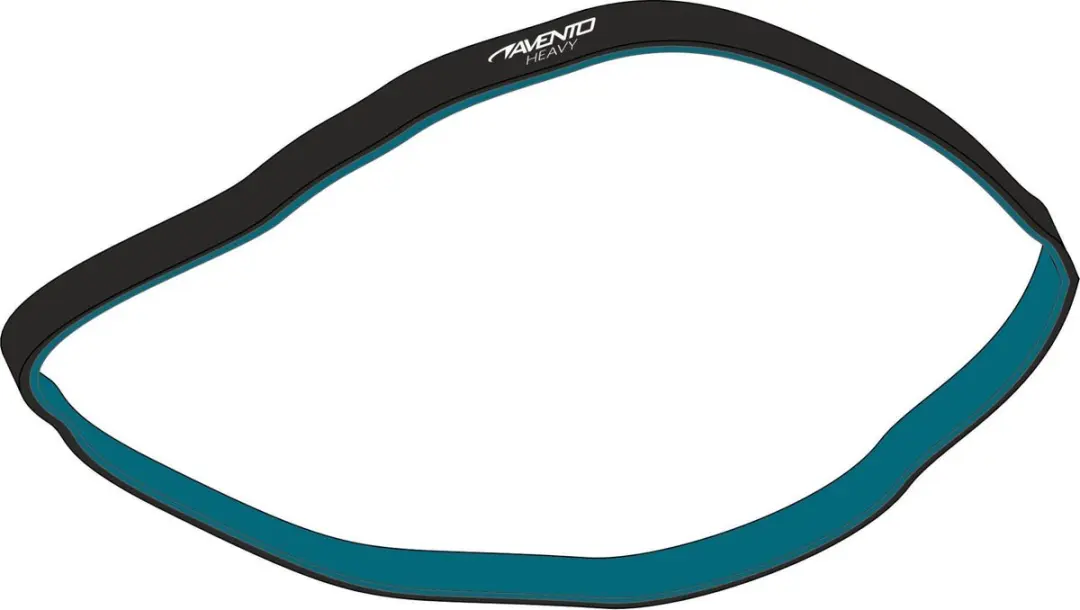 Avento Fitness Powerband Latex Heavy - Zwart/Blauw