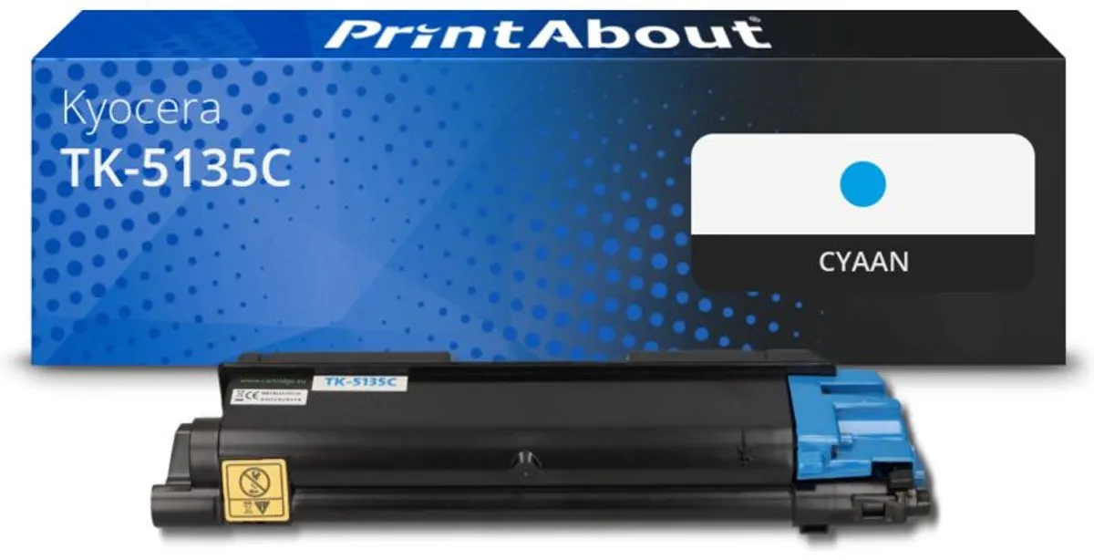 PrintAbout Toner TK-5135C Cyaan - 5.500 pagina's