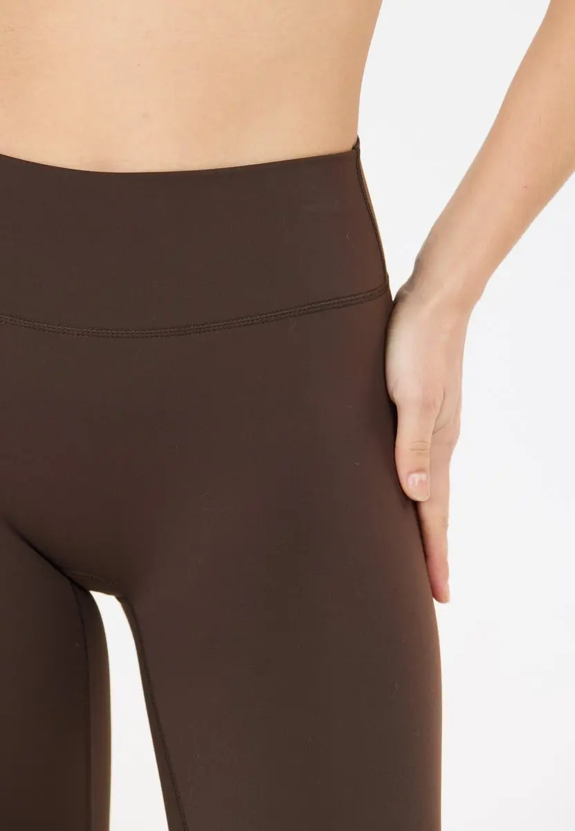 Athlecia Emarri W Tights Lange Trainingslegging 46 - Donkerbruin