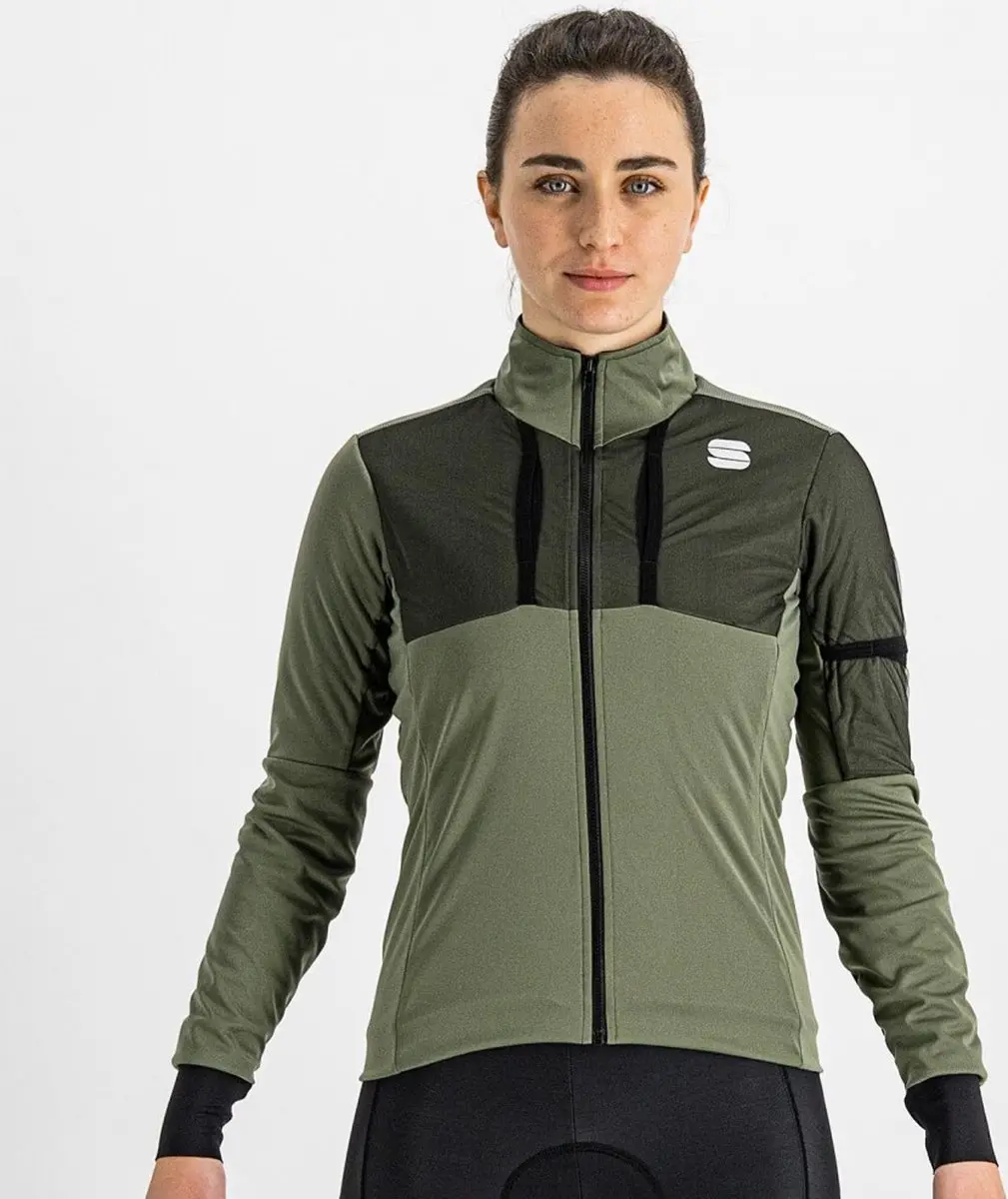 Sportful Fietsjack winter dames Groen
