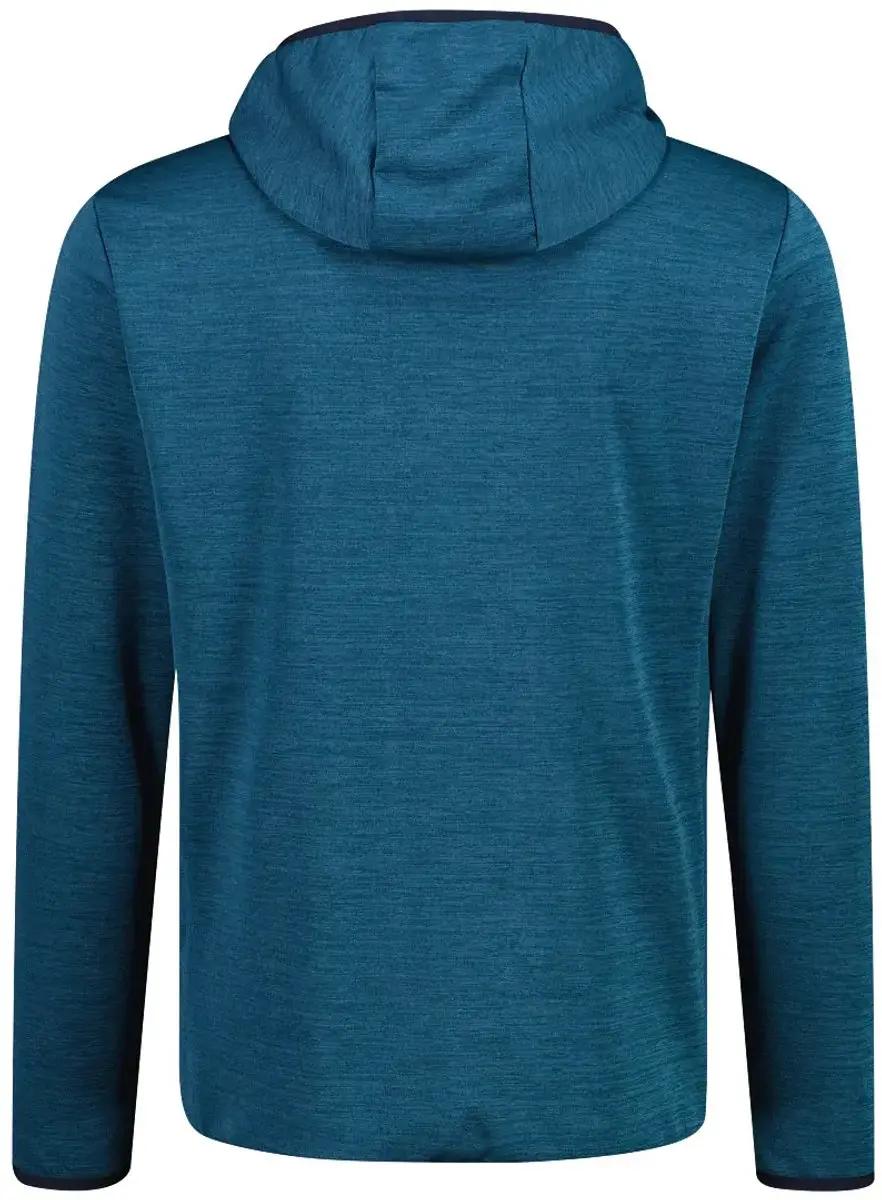 CMP Jacquard Chiné Hoody Fleece - M - Petroleum mel - afbeelding 2 van 4