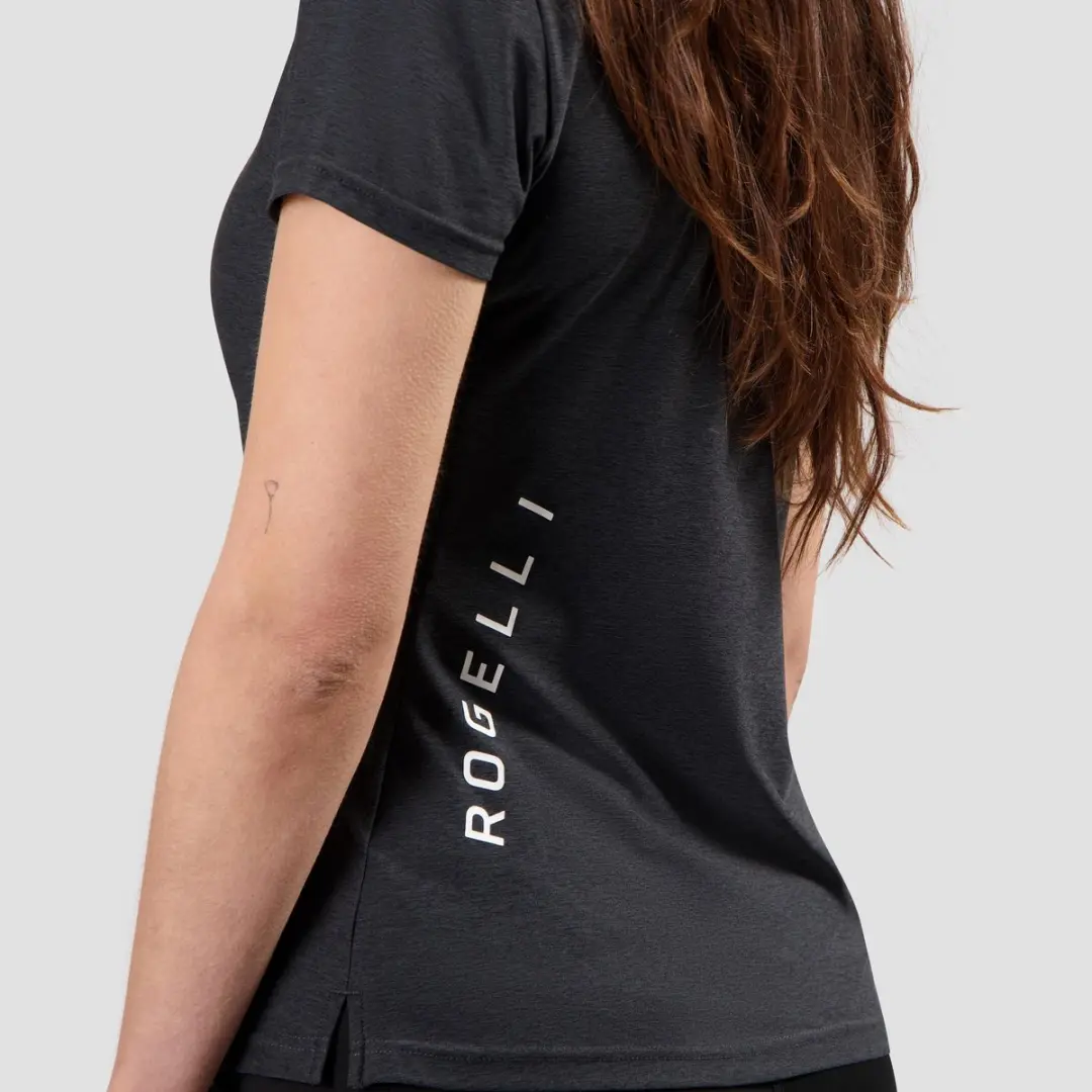 Rogelli Essential Dames Hardloopshirt M - Zwart - afbeelding 4 van 6