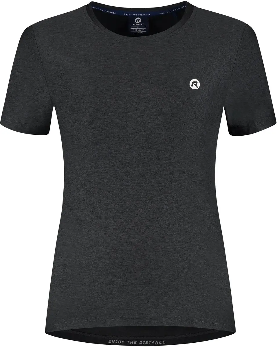 Rogelli Essential Dames Hardloopshirt M - Zwart - afbeelding 2 van 6