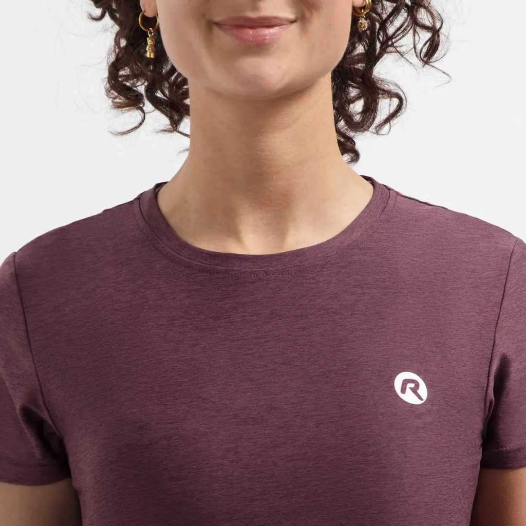 Rogelli Essential Hardloopshirt - Korte mouw - Aubergine - afbeelding 5 van 6