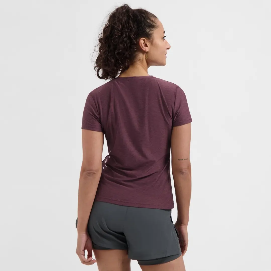 Rogelli Essential Hardloopshirt - Korte mouw - Aubergine - afbeelding 4 van 6