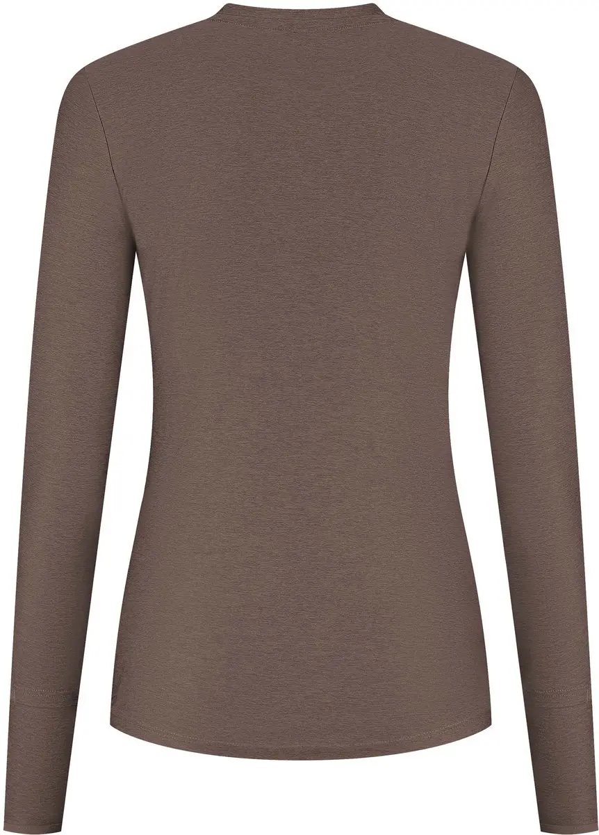 Rogelli Essential Dames Hardloopshirt Lange Mouw Mokka - afbeelding 6 van 6