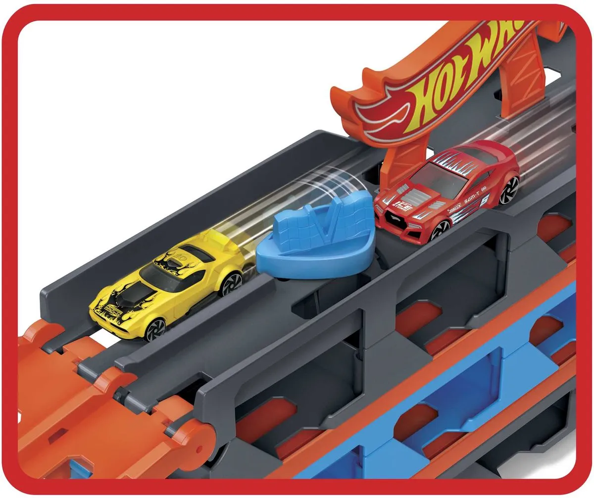Hot Wheels Transporter Vrachtwagen Racebaan 2-in-1 - Multi