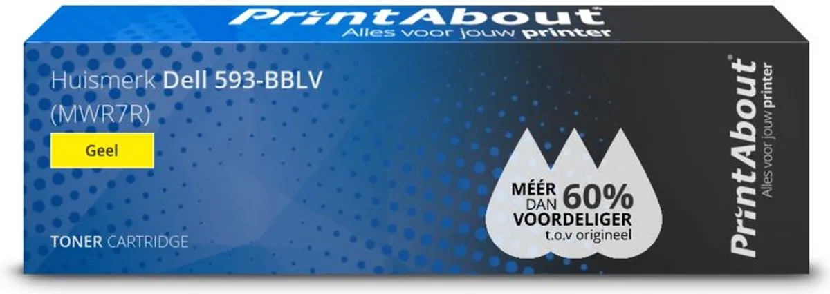 PrintAbout 593-BBLV-PA Toner Geel - 1.550 Afdrukken