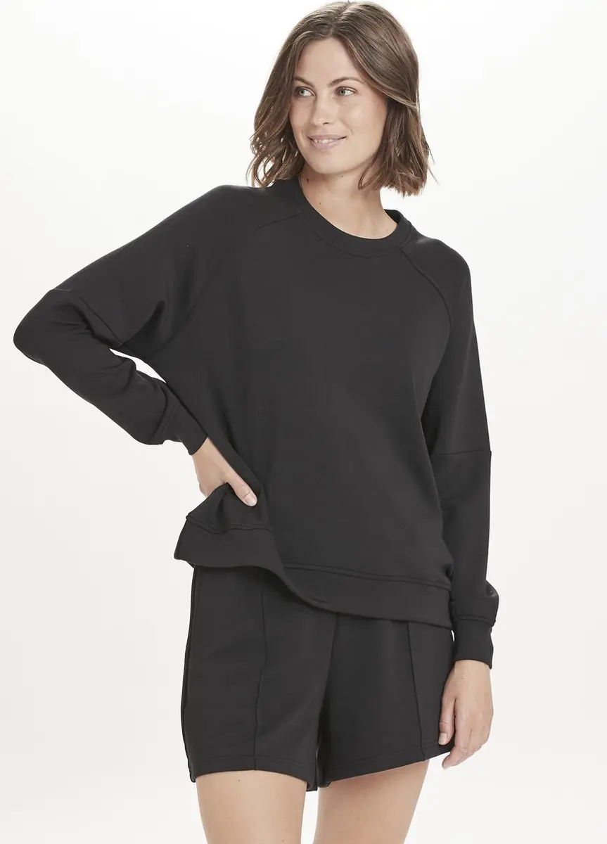 Athlecia Jacey W Crew Neck Sweater Dames - Zwart/Wit - Maat 40 - afbeelding 6 van 6