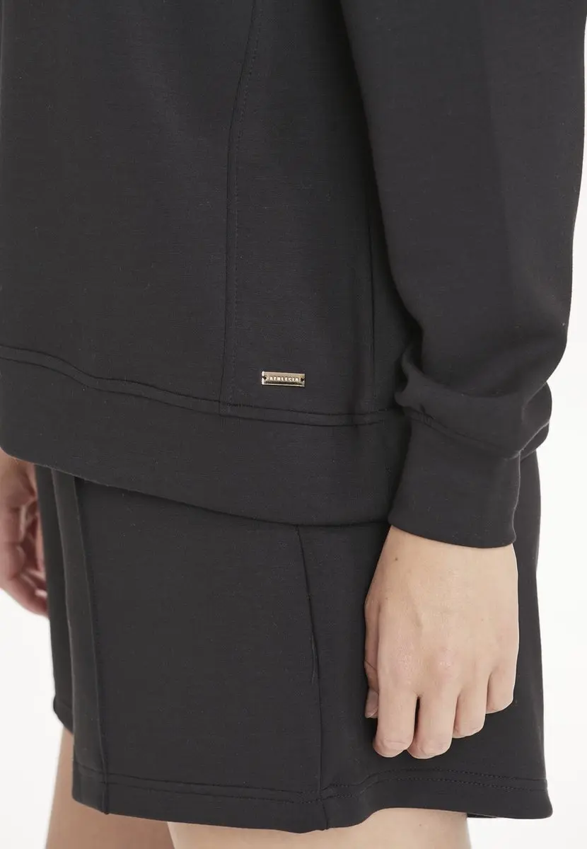 Athlecia Jacey W Crew Neck Sweater Dames - Zwart/Wit - Maat 40