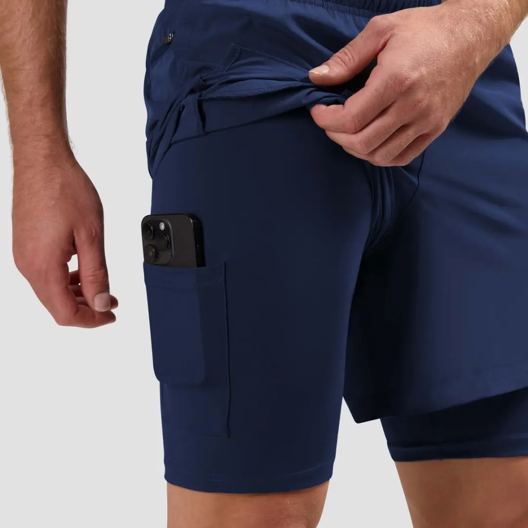 Rogelli Essential Heren Hardloopshort L - Blauw - afbeelding 6 van 6