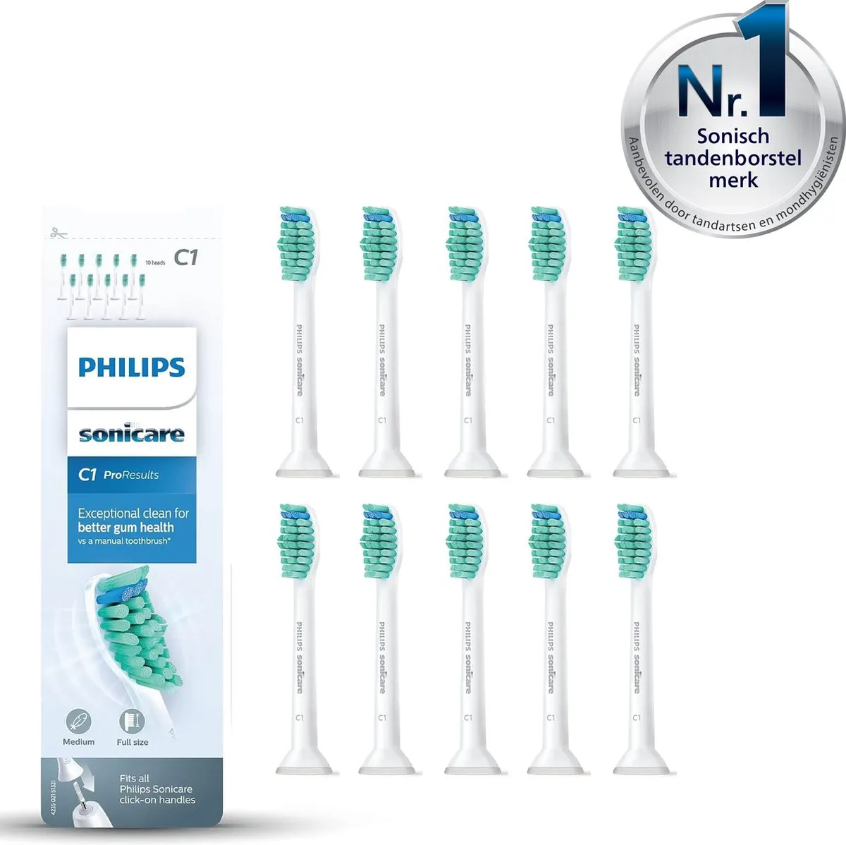 Philips Sonicare C1 HX6010/32 Opzetborstels