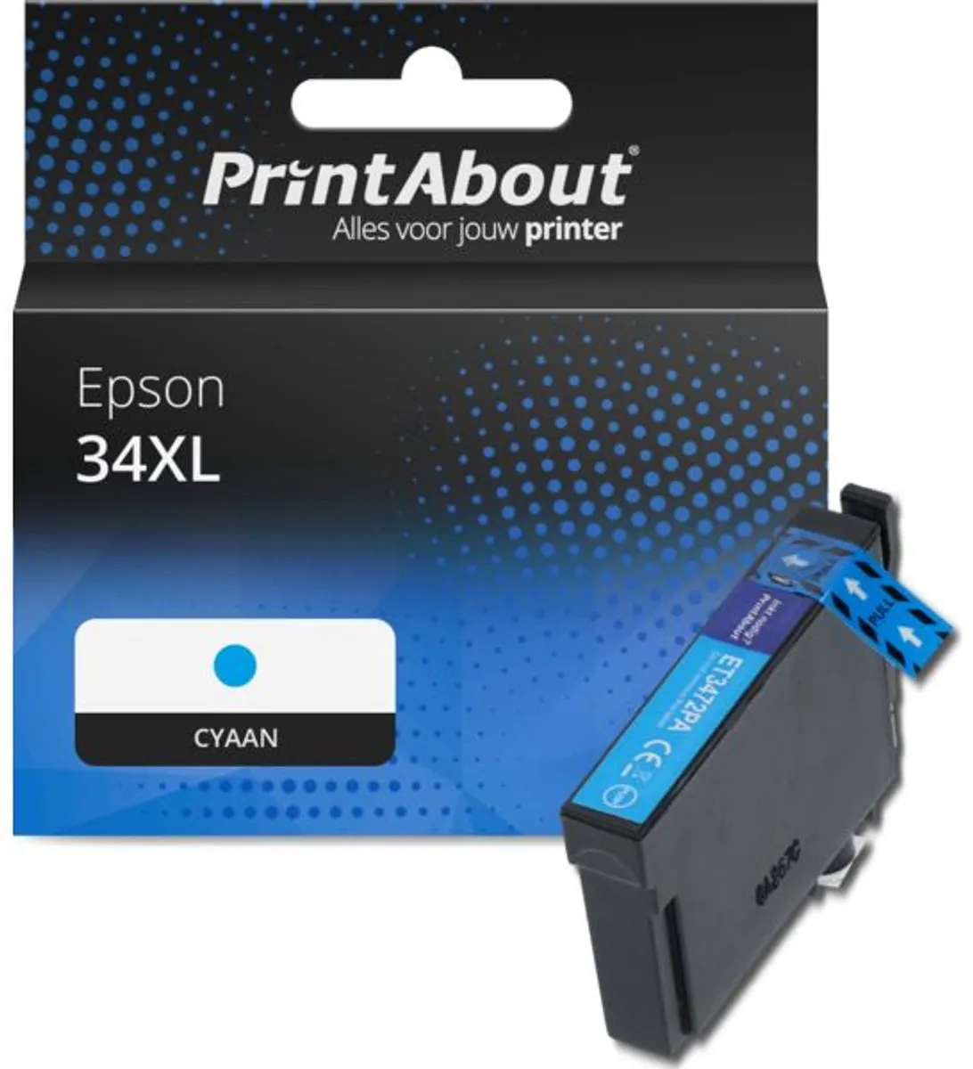 PrintAbout Epson 34XL Cyaan Inktcartridge