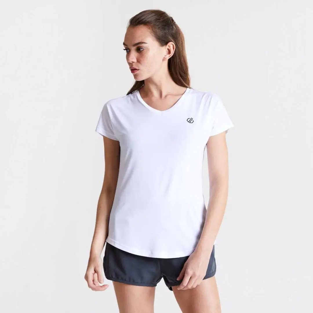 Dare 2b Vigilant Q-Wic Dames Fitnessshirt Wit - Maat XL