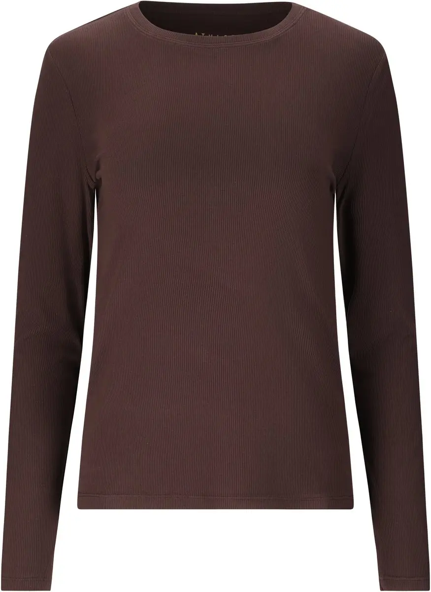 Athlecia Tinashe Langarmshirt - XS - Donkerbruin