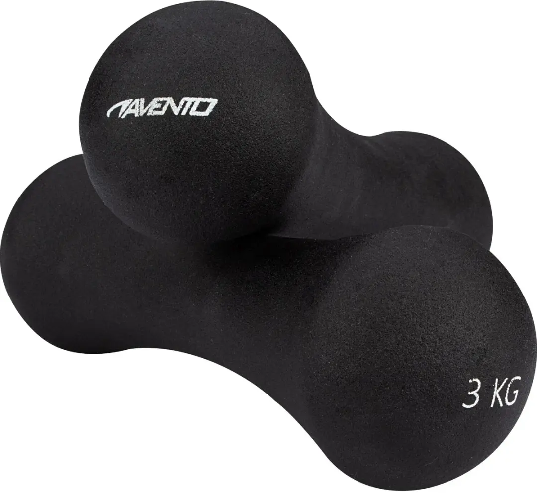 Avento Handgewicht Set Bone 2x 3kg - Zwart