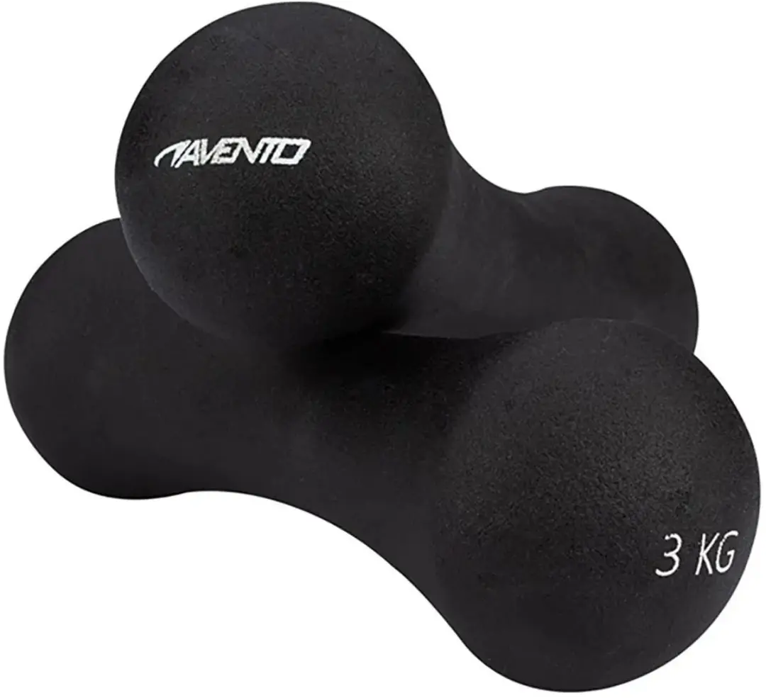 Avento Handgewicht Set Bone 2x 3kg - Zwart