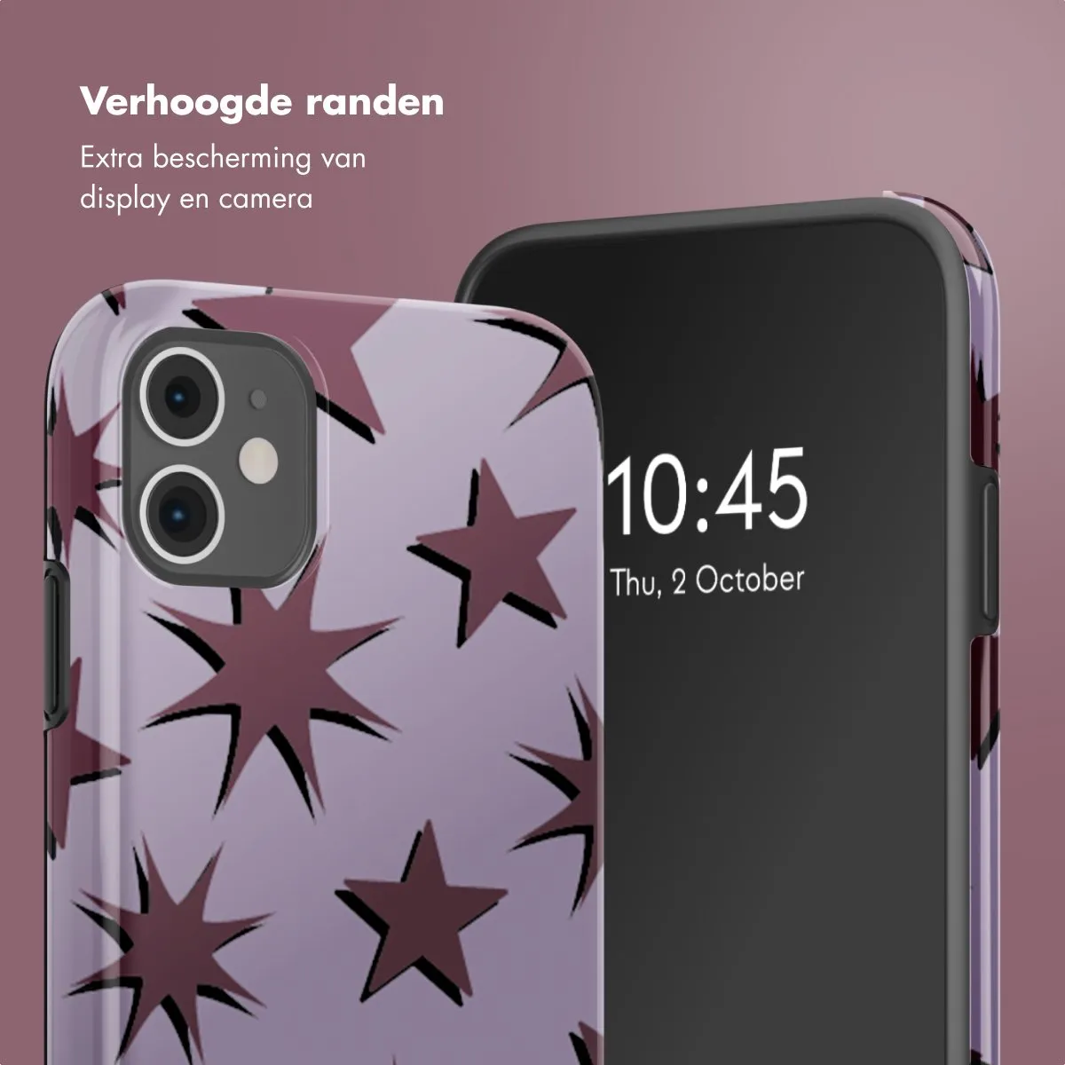Selencia Hoesje iPhone 11 Stars Plum Lilac
