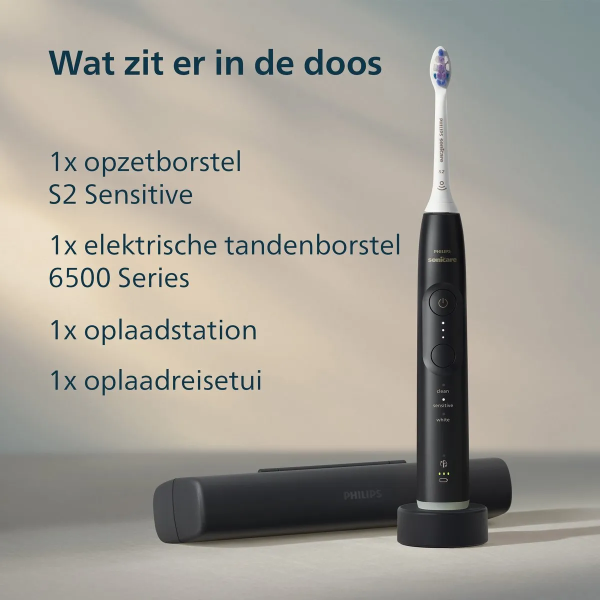 Philips Sonicare 6500 HX7411/02 Elektrische Tandenborstel - Zwart - afbeelding 6 van 6