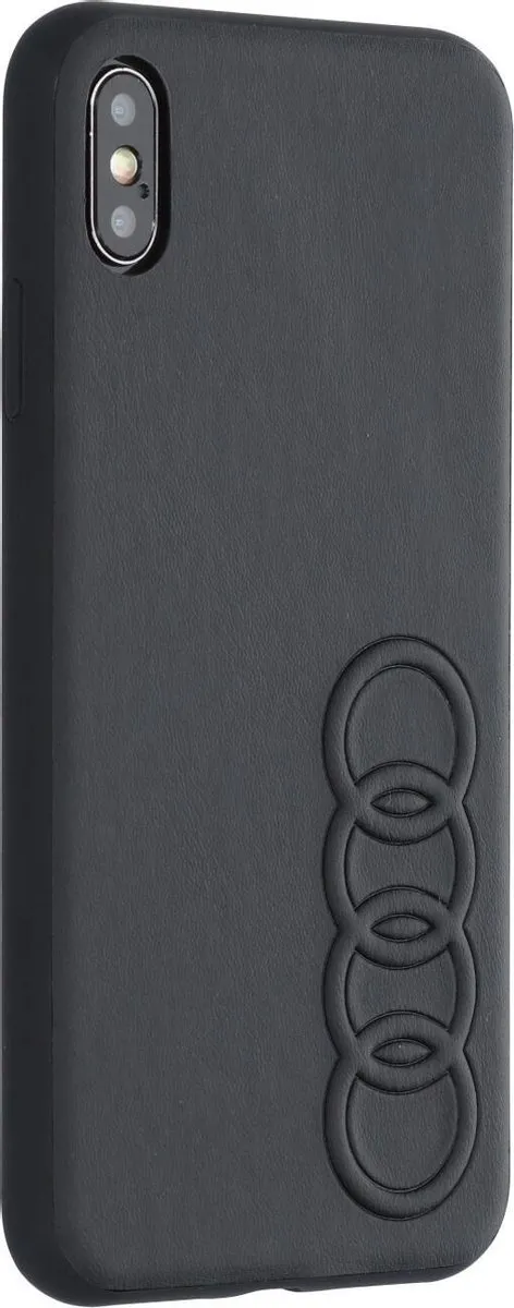 Audi iPhone Xs Max Backcase - Effen Zwart - MPN 8719273993224
