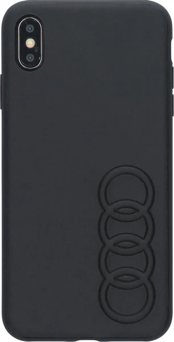 Audi iPhone Xs Max Backcase - Effen Zwart - MPN 8719273993224