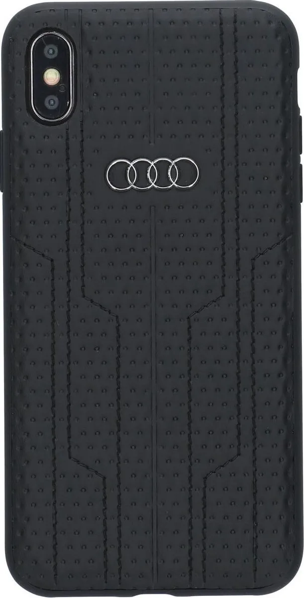 Audi iPhone Xs Max Backcase - Effen Zwart - MPN 8719273993224