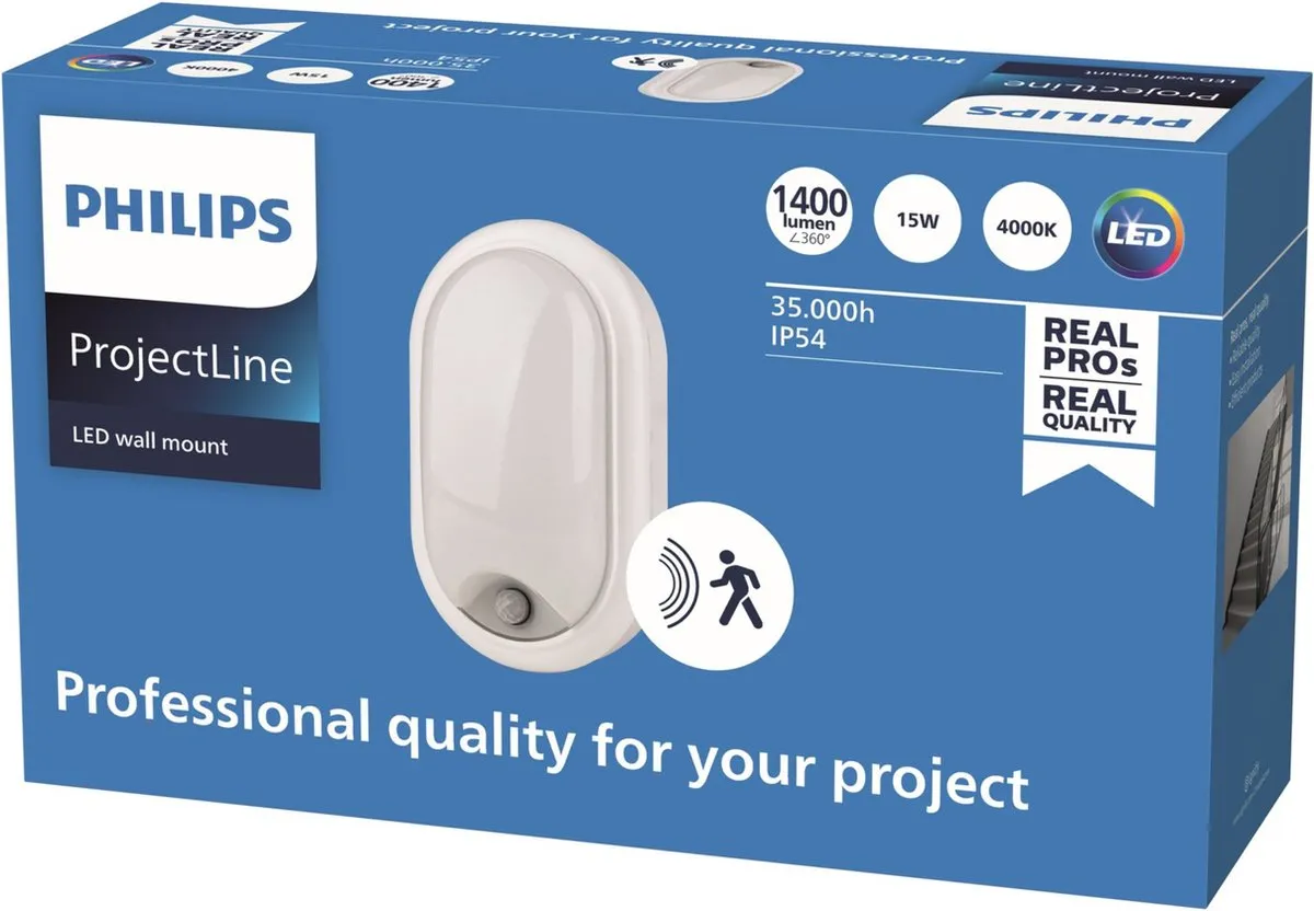 Philips ProjectLine Wandlamp 15W IP54 - 4000K