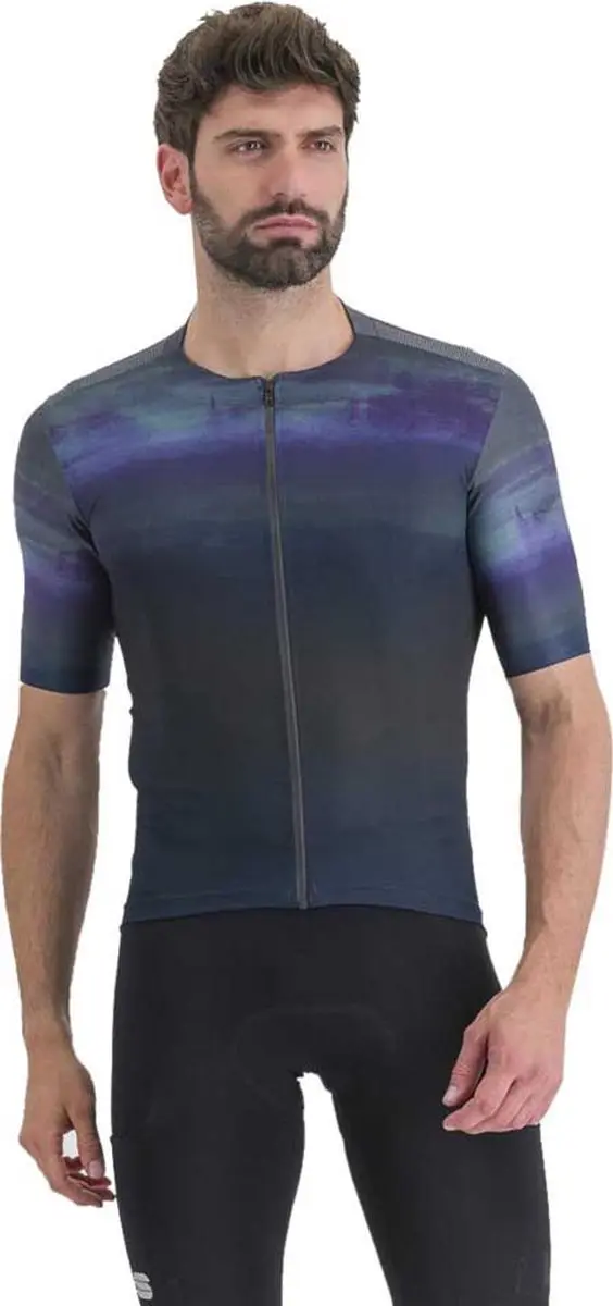 Sportful Flow Supergiara Korte Mouw Wielertrui Blauw S Man