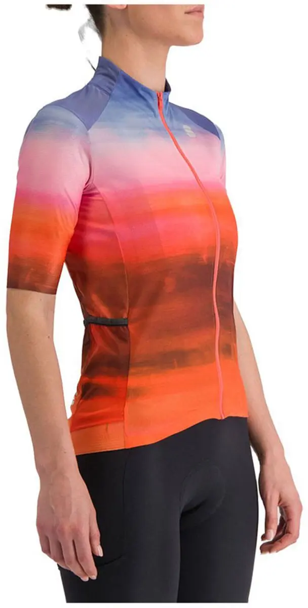 Sportful Flow Supergiara Korte Mouw Wielertrui Blauw L Vrouw