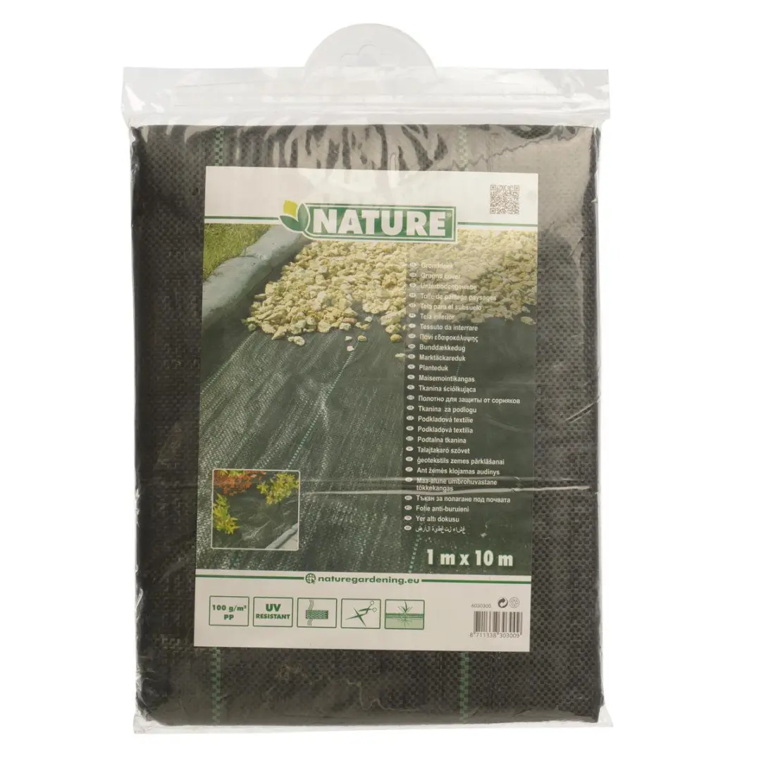 Nature Gronddoek 10m² - 100 g/m² - Anti-worteldoek - Zwart - afbeelding 4 van 5