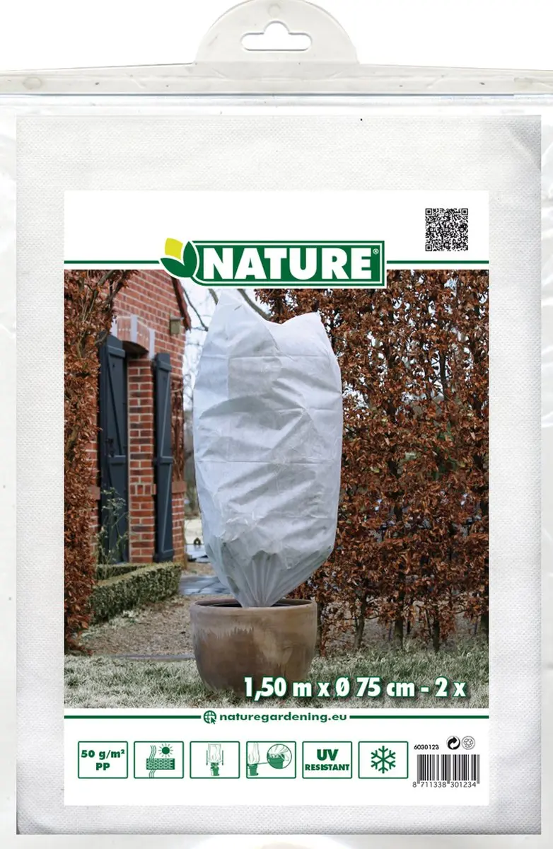 Nature Winterhoes H150 x Ø75cm - 2 Stuks - Wit - afbeelding 4 van 4