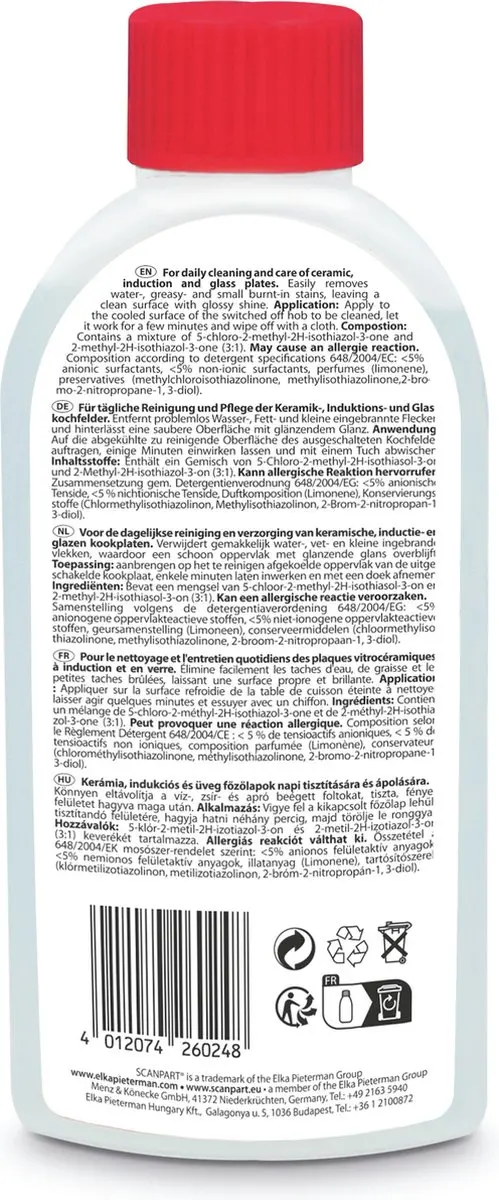 Scanpart Kookplaatreiniger 250ml - Universeel