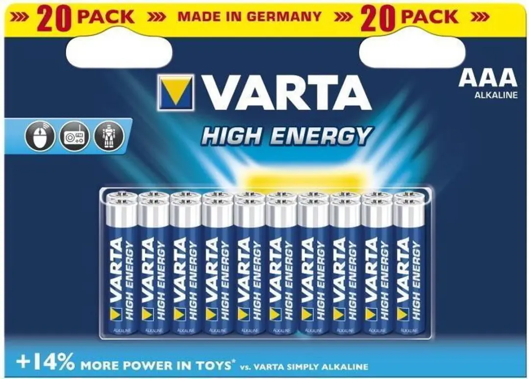 Varta Longlife Power AAA - 1250mAh - 20 Stuks