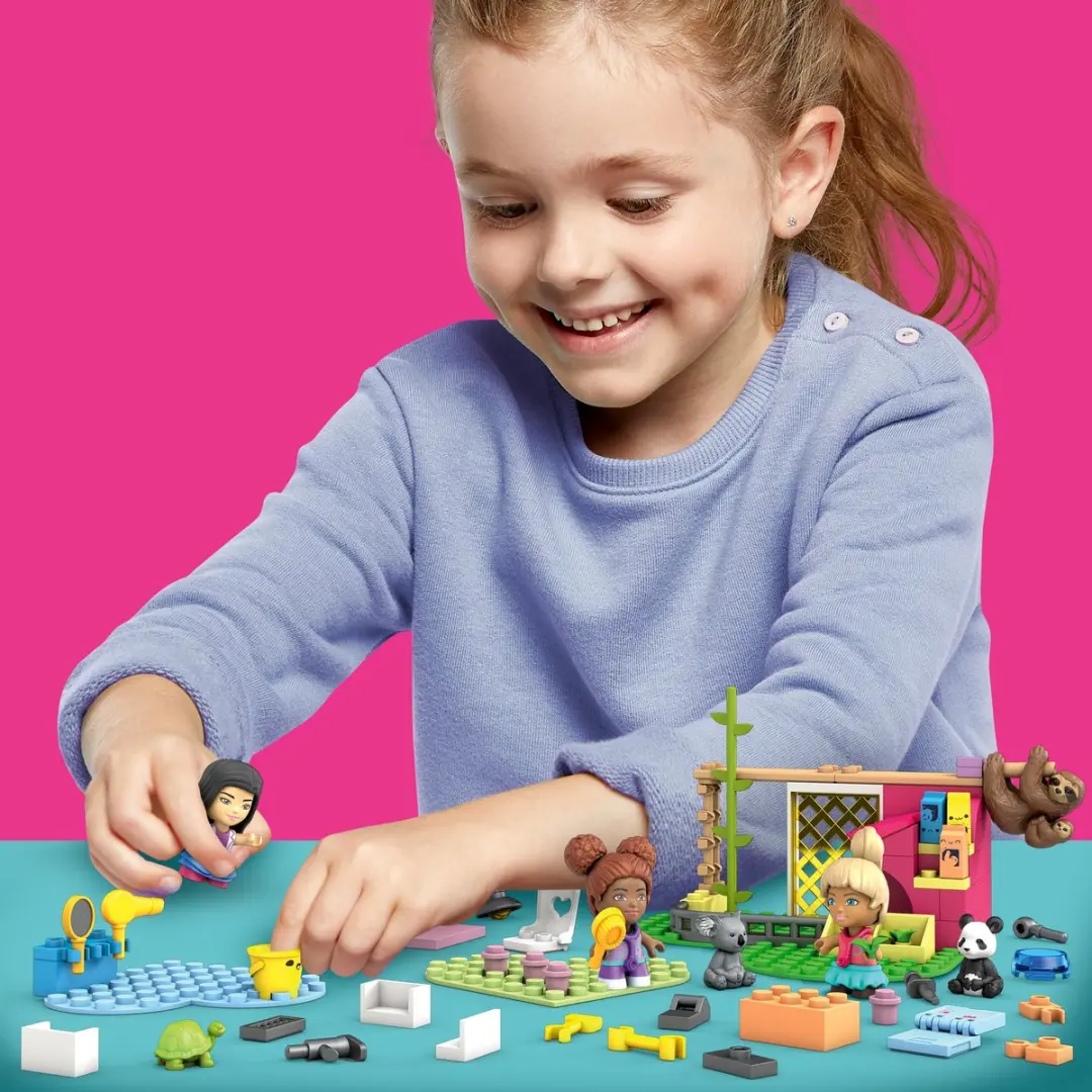 Barbie Mega Dierenverzorging Bouwset - 5 Figuren - 97 Stenen - Meerkleurig - afbeelding 6 van 6