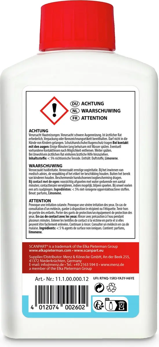 Scanpart Vaatwasserreiniger 250ml - o.a. AEG/Bosch/Miele - afbeelding 3 van 6