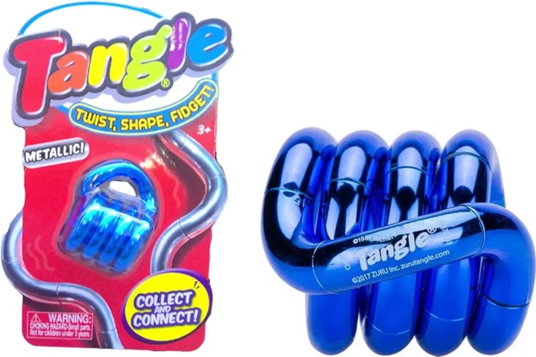 ZURU Tangle Metallic Fidget Toy - Blauw - afbeelding 5 van 5
