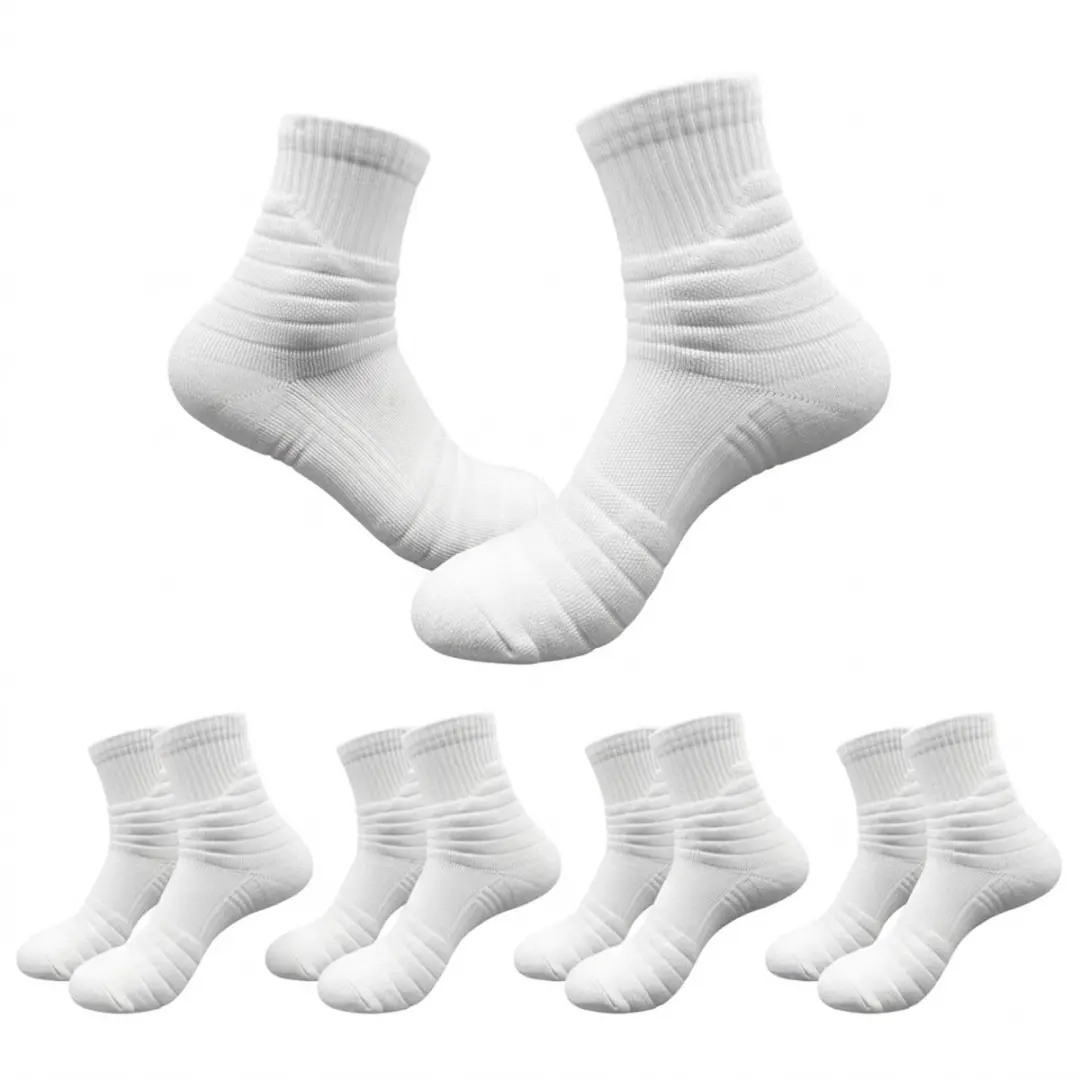 Witte halfhoge sportsokken unisex volwassenen maat 39-42