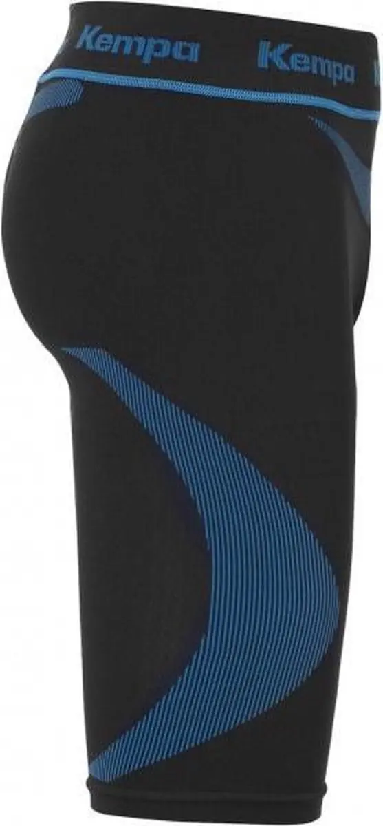 Kempa Attitude Pro Short Heren - Trainingsbroek XS/S - Zwart/Lichtblauw