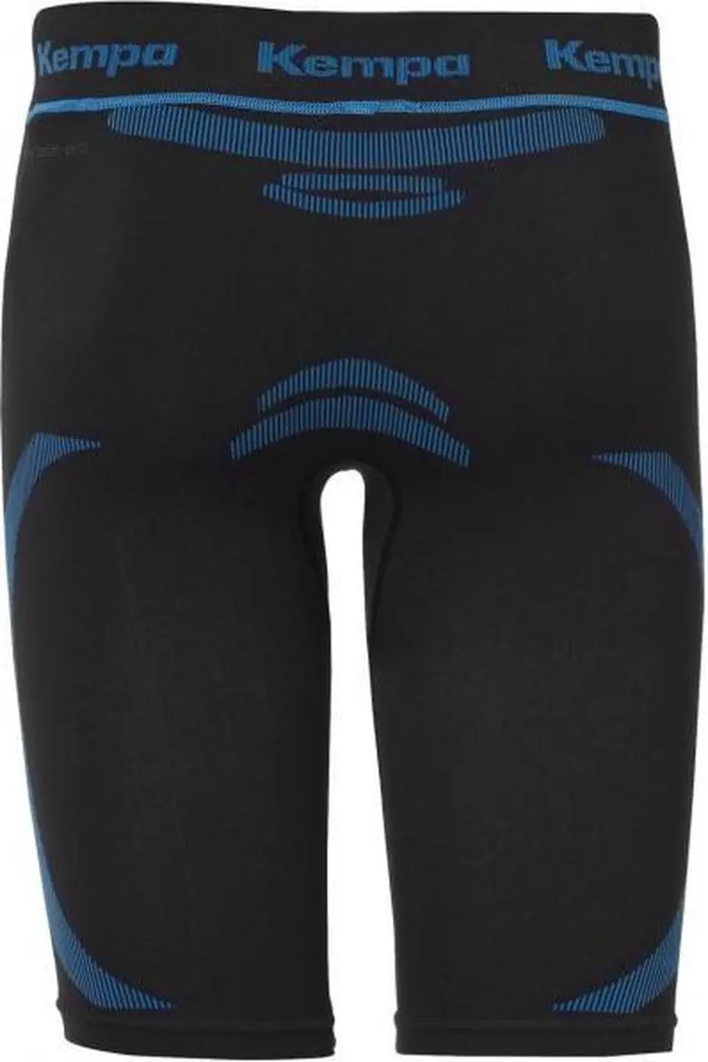 Kempa Attitude Pro Short Heren - Trainingsbroek XS/S - Zwart/Lichtblauw