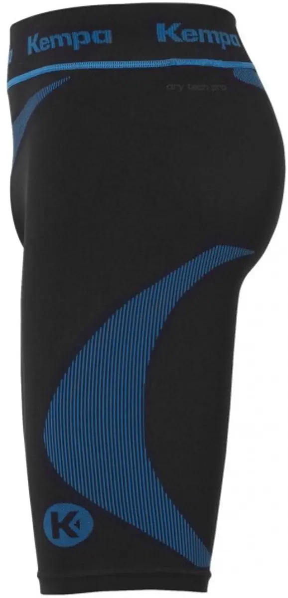 Kempa Attitude Pro Short Heren - Trainingsbroek XS/S - Zwart/Lichtblauw