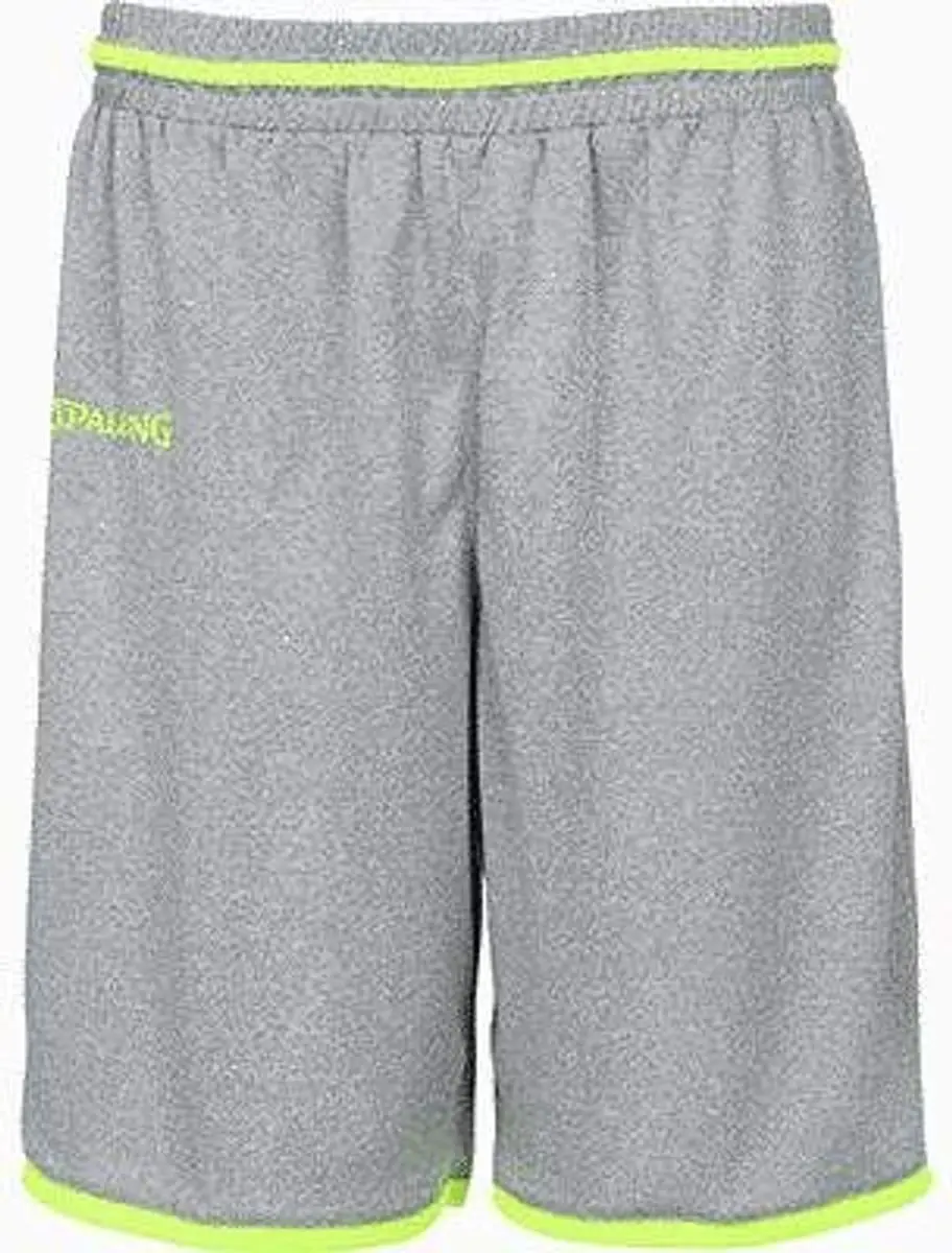 Spalding Move Basketbalshort Heren - Grijs/Fluogeel S