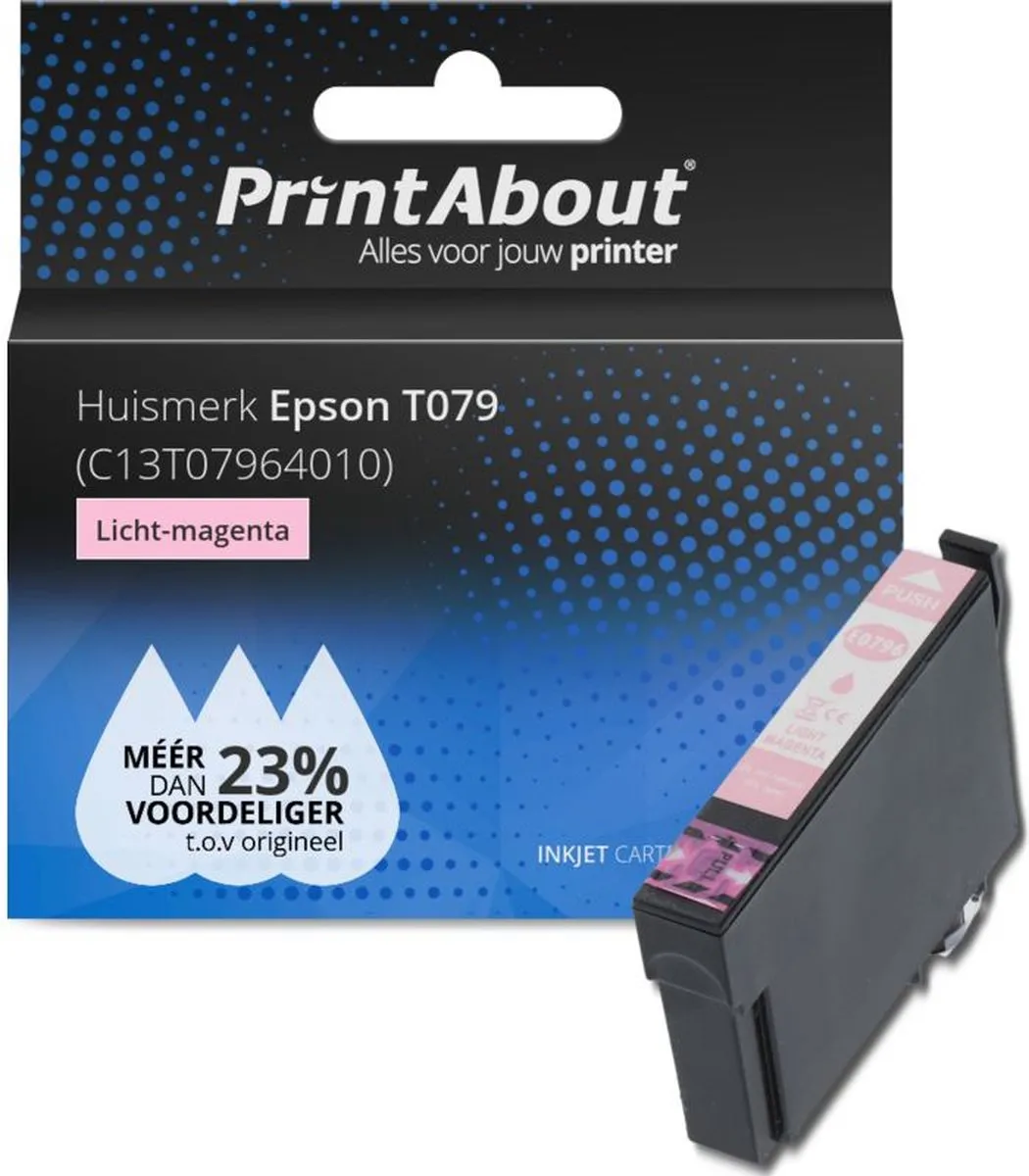 PrintAbout Epson T0796 Licht-magenta Inktcartridge - 13ml