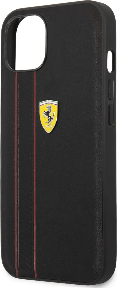 Ferrari Leather Back Cover iPhone 13 - Zwart - MPN 3666339025809 - afbeelding 6 van 6