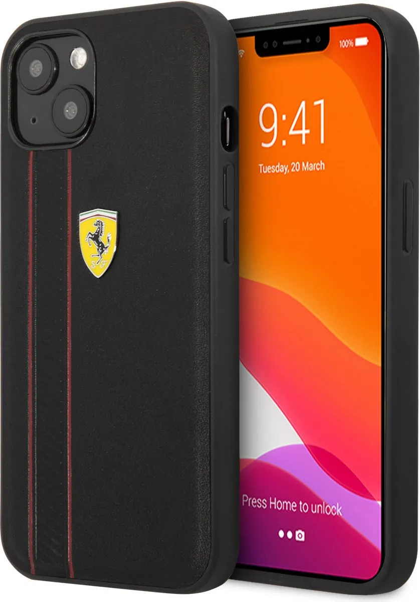Ferrari Leather Back Cover iPhone 13