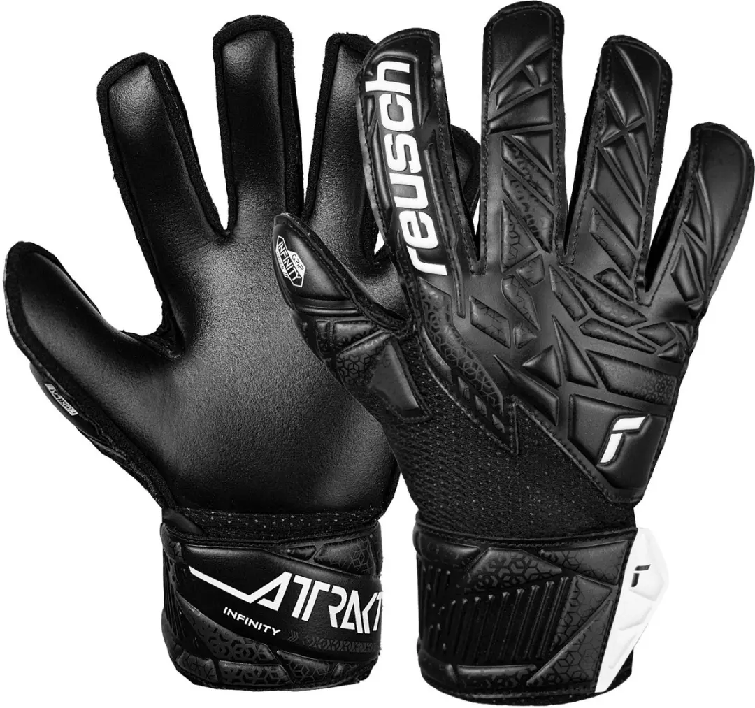 Reusch Attrakt Infinity Junior Black Keepershandschoenen Kinderen