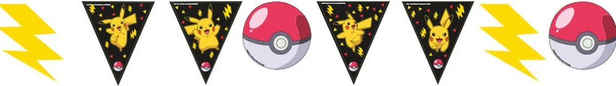 Pokémon Slinger 330x180cm - Zwart/Geel
